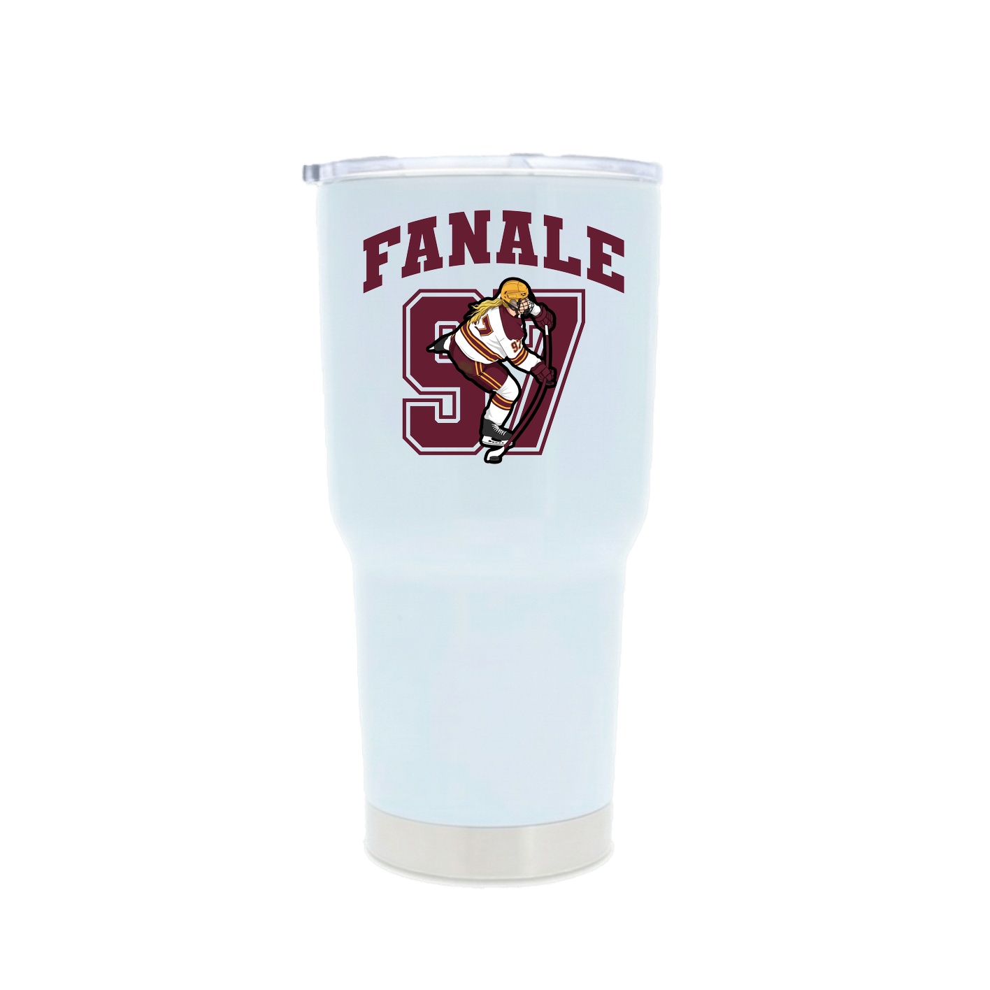 30oz Stainless Steel Tumbler — Number in White