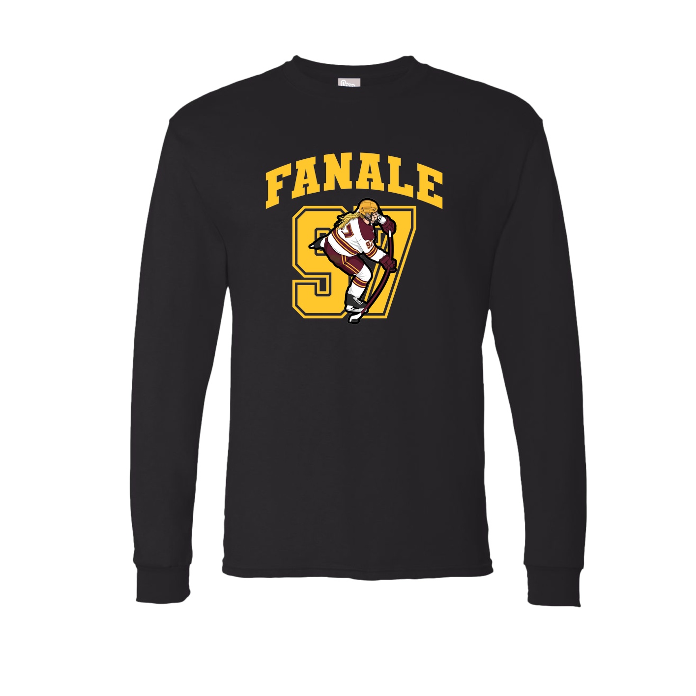 Long Sleeve Tee — Number in Black