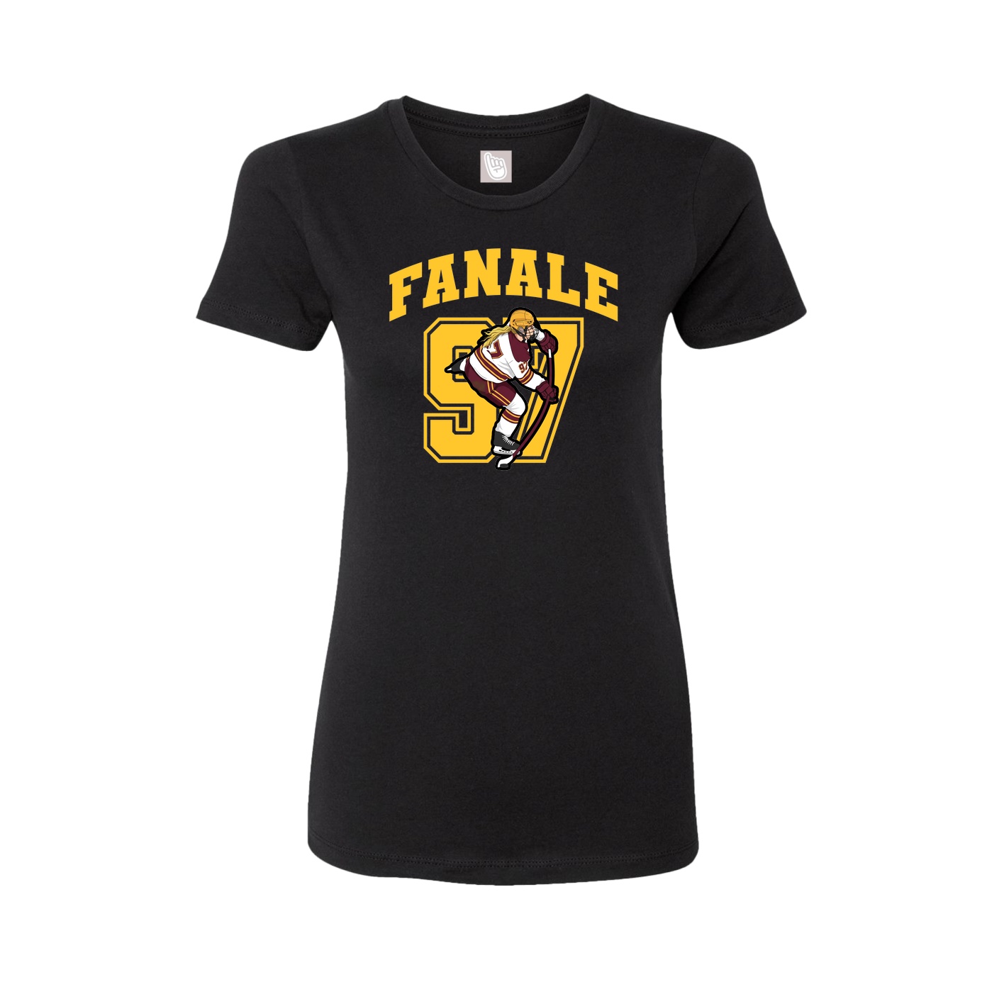 Fitted Women's Tee — Number in Black