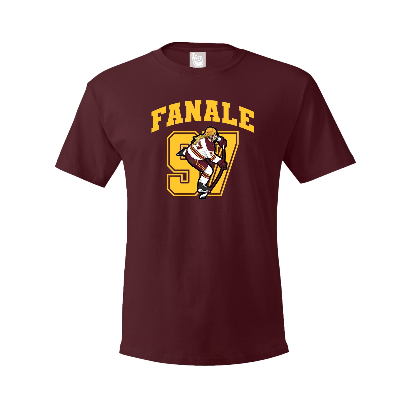 Youth Tee — Number in Maroon