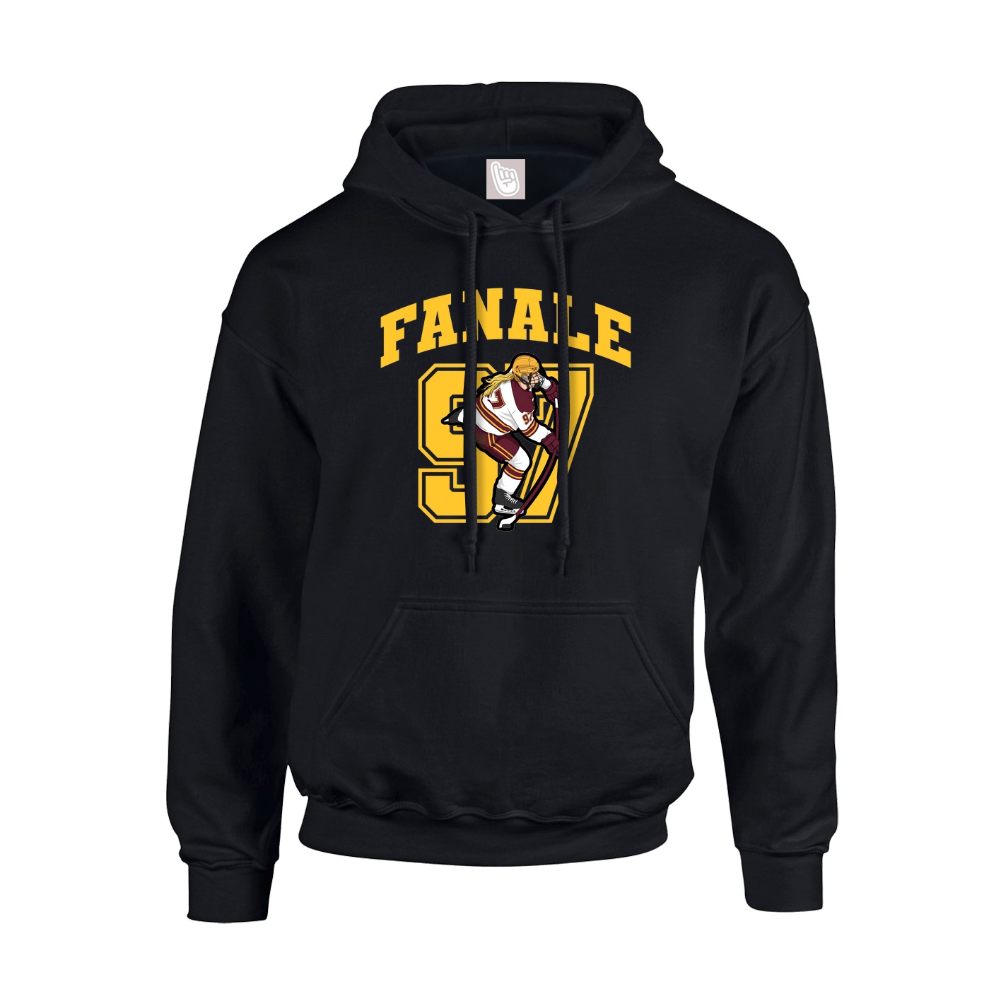 Youth Hoodie — Number in Black