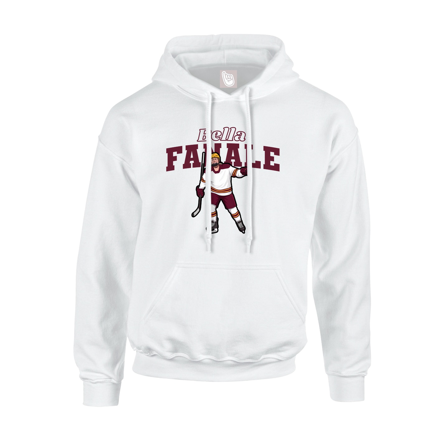 Hoodie — Name Arch in White
