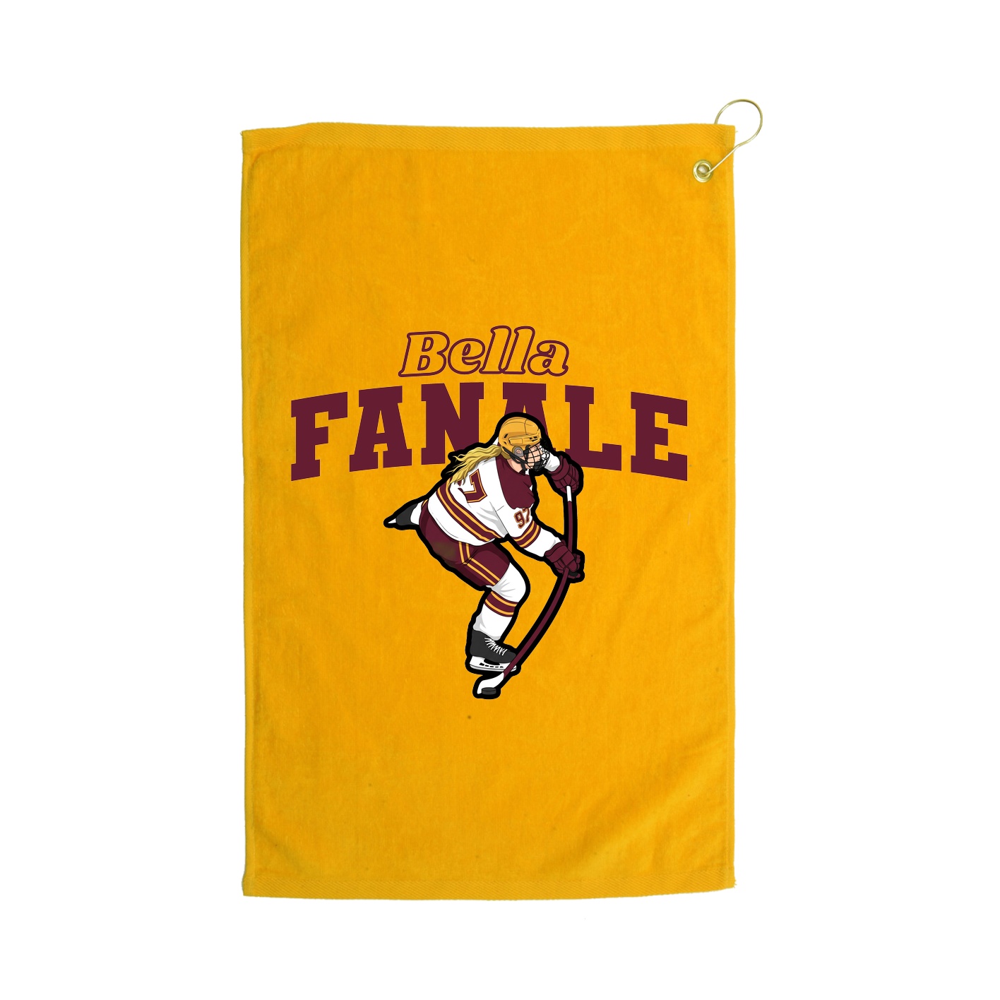 Golf Towel — Name Arch in Gold