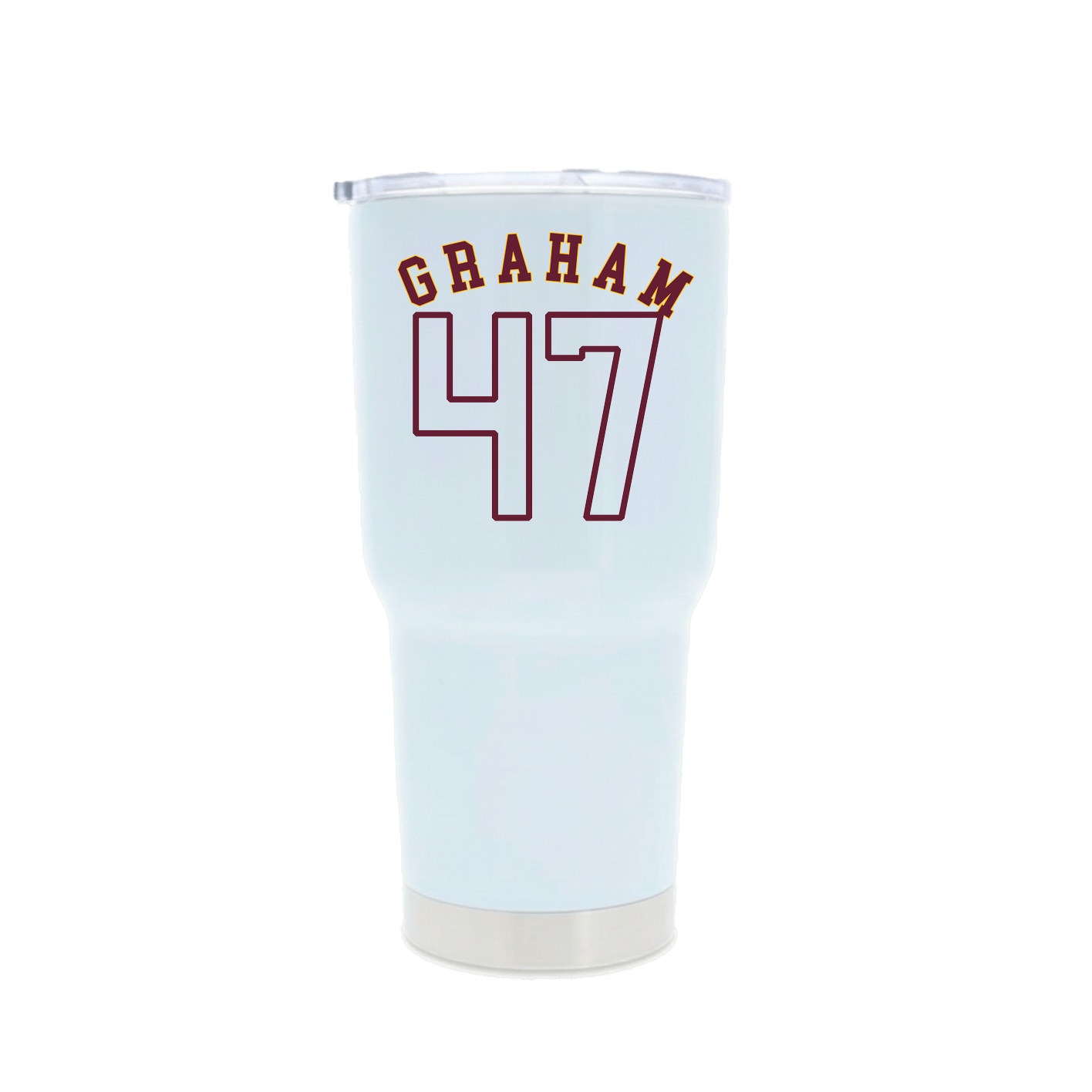30oz Stainless Steel Tumbler — Shirsey Arch in White