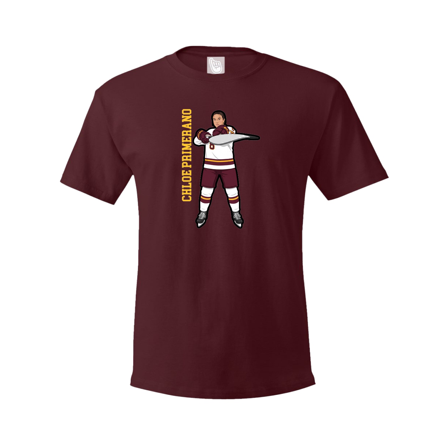 Tee — Name Vertical in Maroon