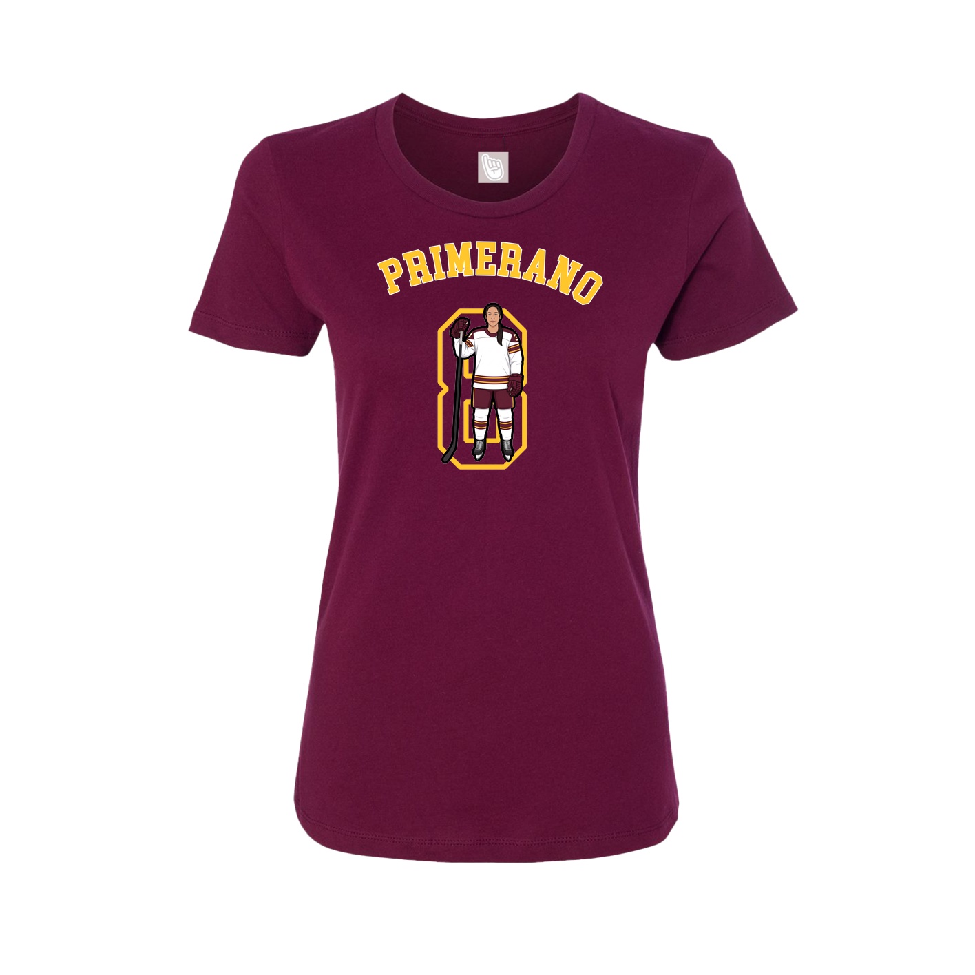 Fitted Women's Tee — Shirsey Arch in Maroon