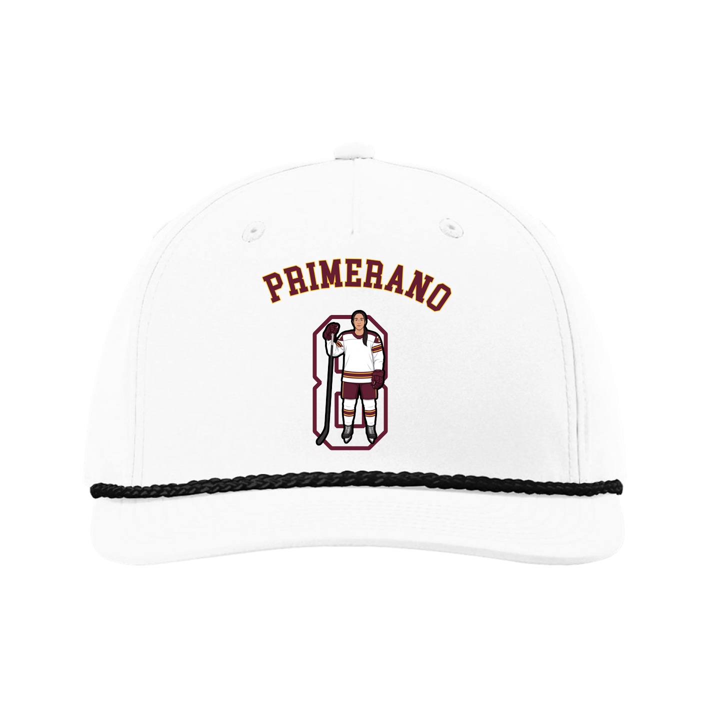 Five-Panel Classic Rope Cap — Shirsey Arch in White