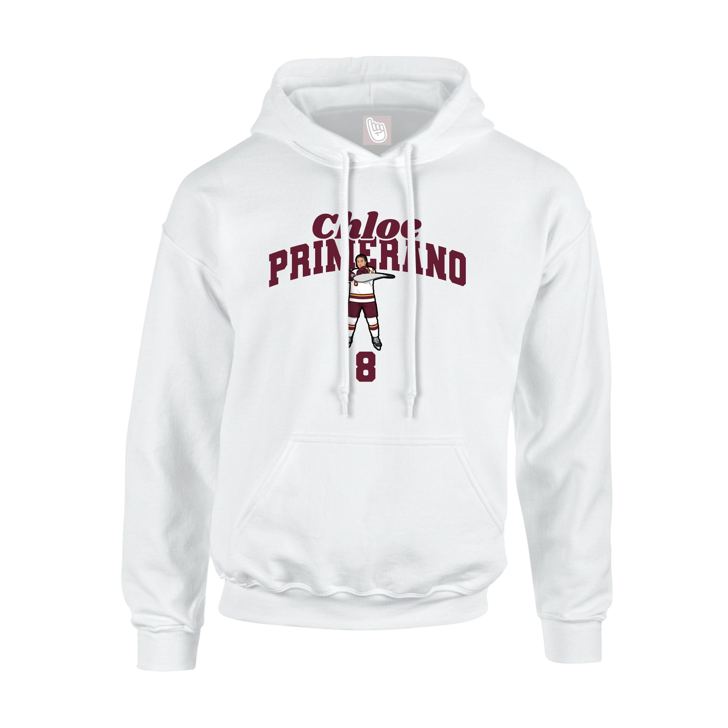 Hoodie — Signature Arch in White