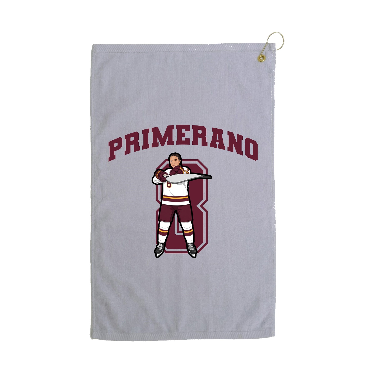 Golf Towel — Number in Grey