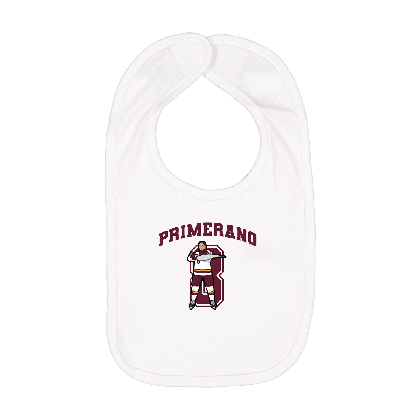 Infant Bib — Number in White