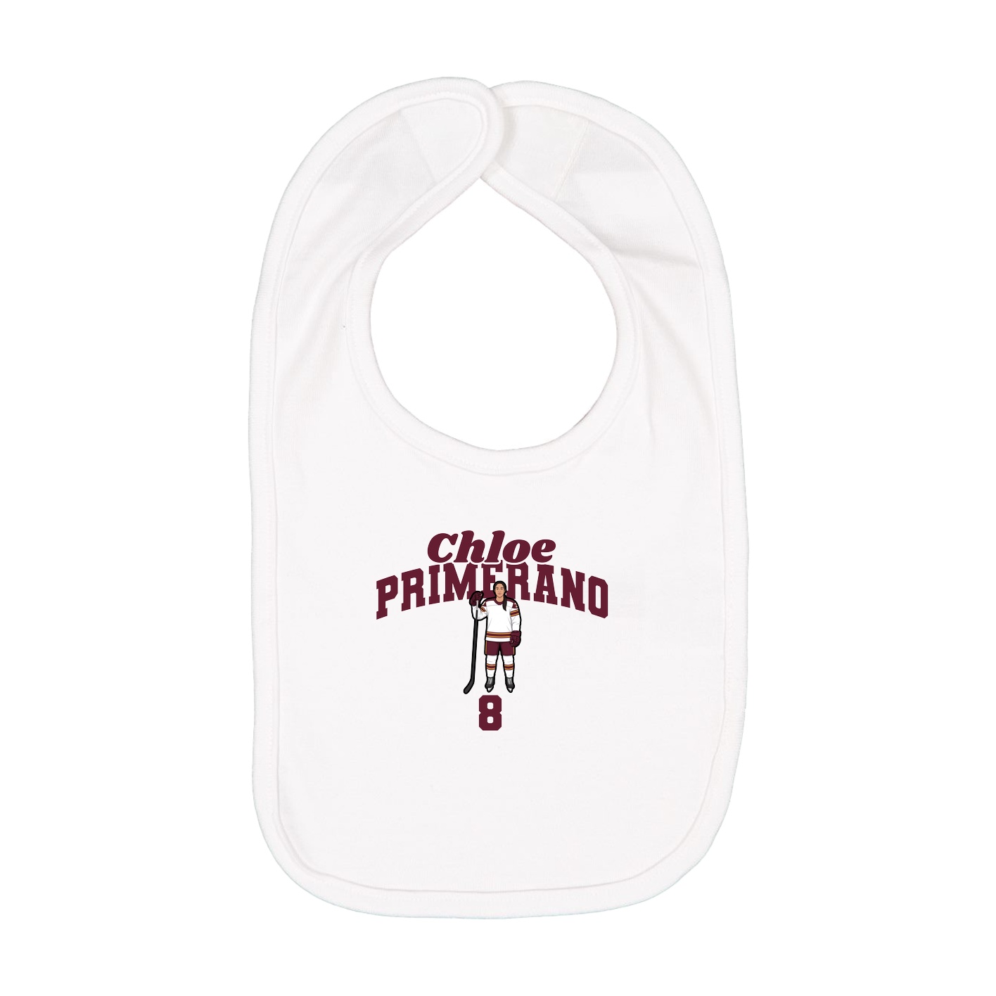 Infant Bib — Signature Arch in White