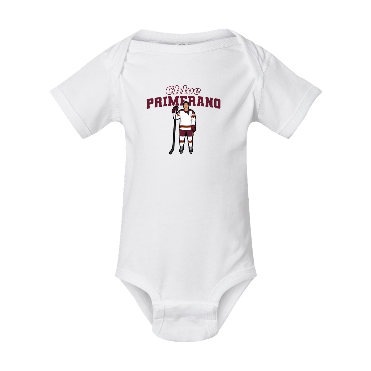 Baby Onesie — Name Arch in White