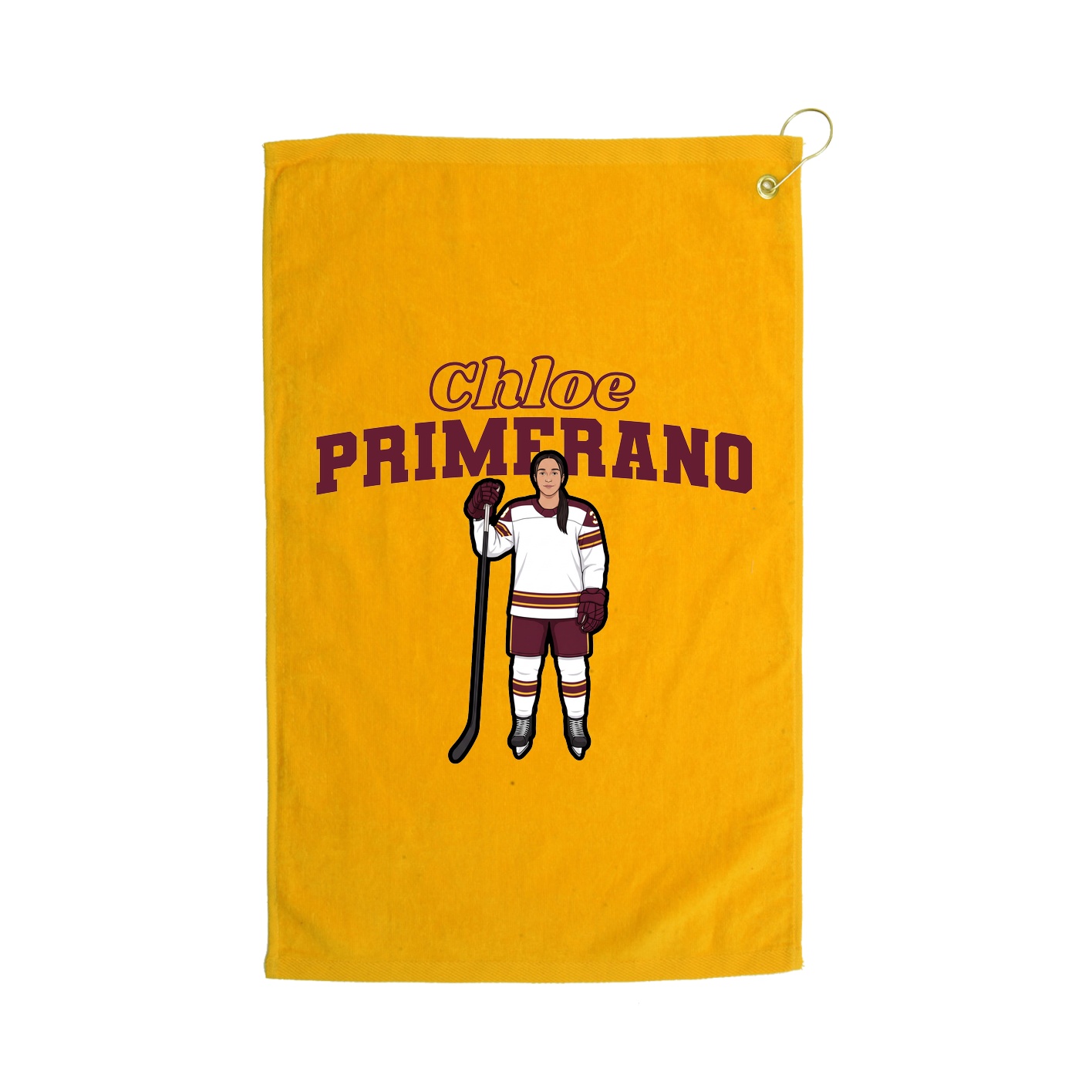 Golf Towel — Name Arch in Gold