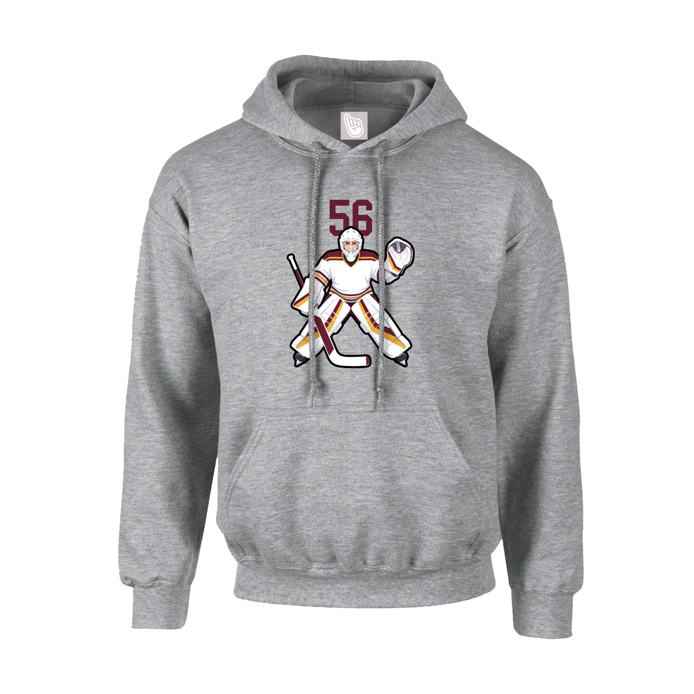 Hoodie — Number Top in Grey