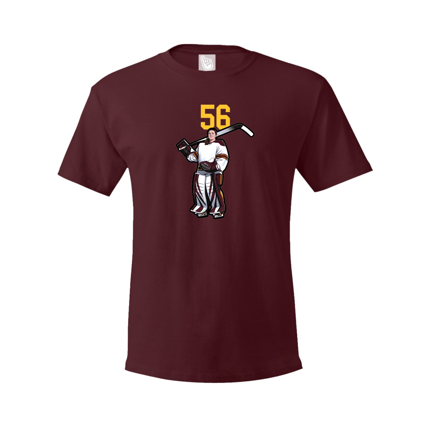 Youth Tee — Number Top in Maroon
