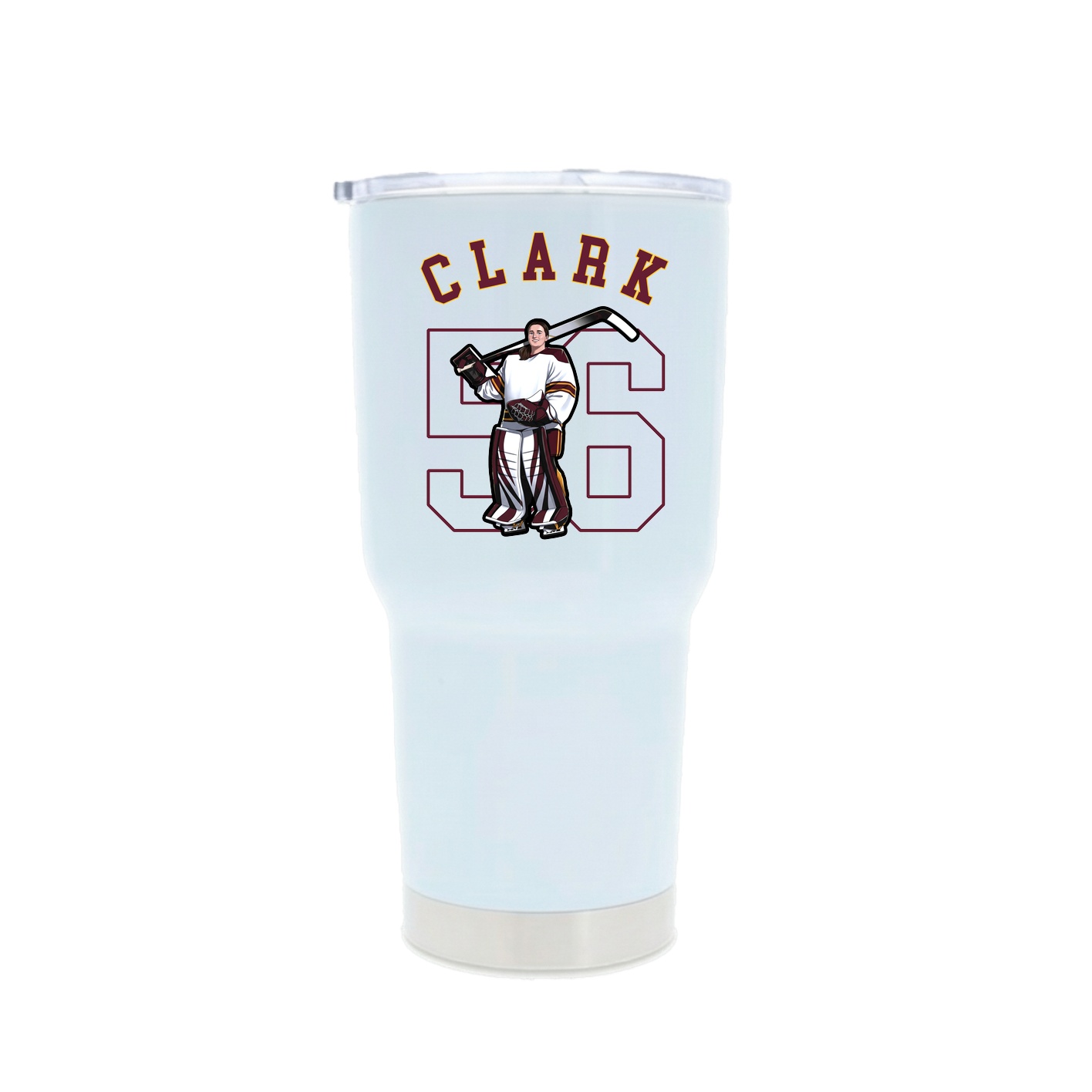 30oz Stainless Steel Tumbler — Shirsey Arch in White