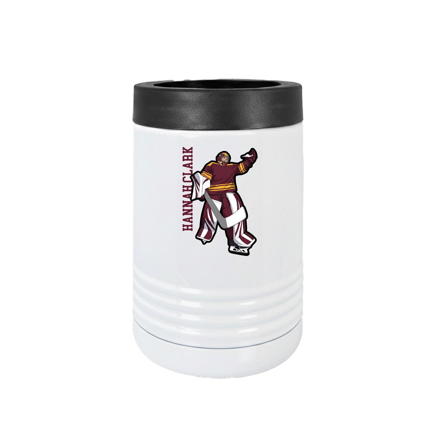 Beverage Holder — Name Vertical in White
