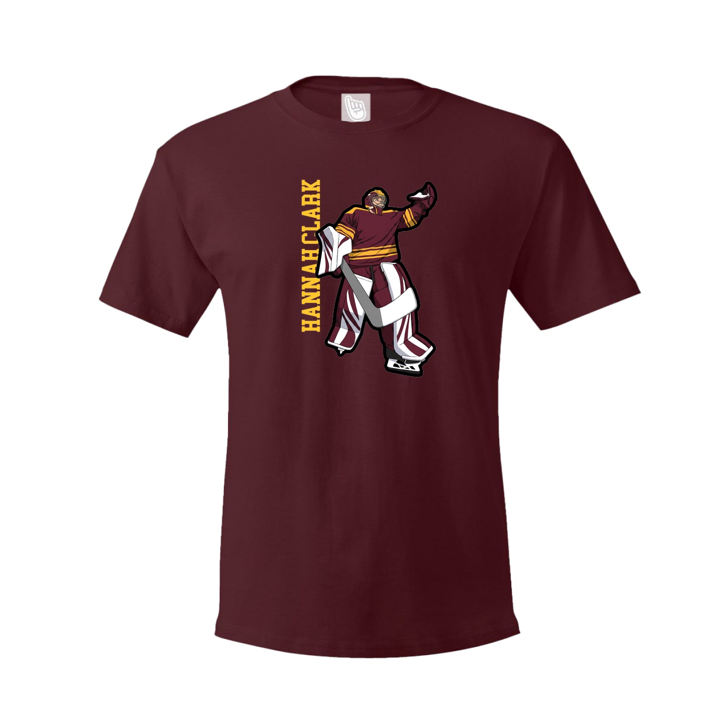 Tee — Name Vertical in Maroon