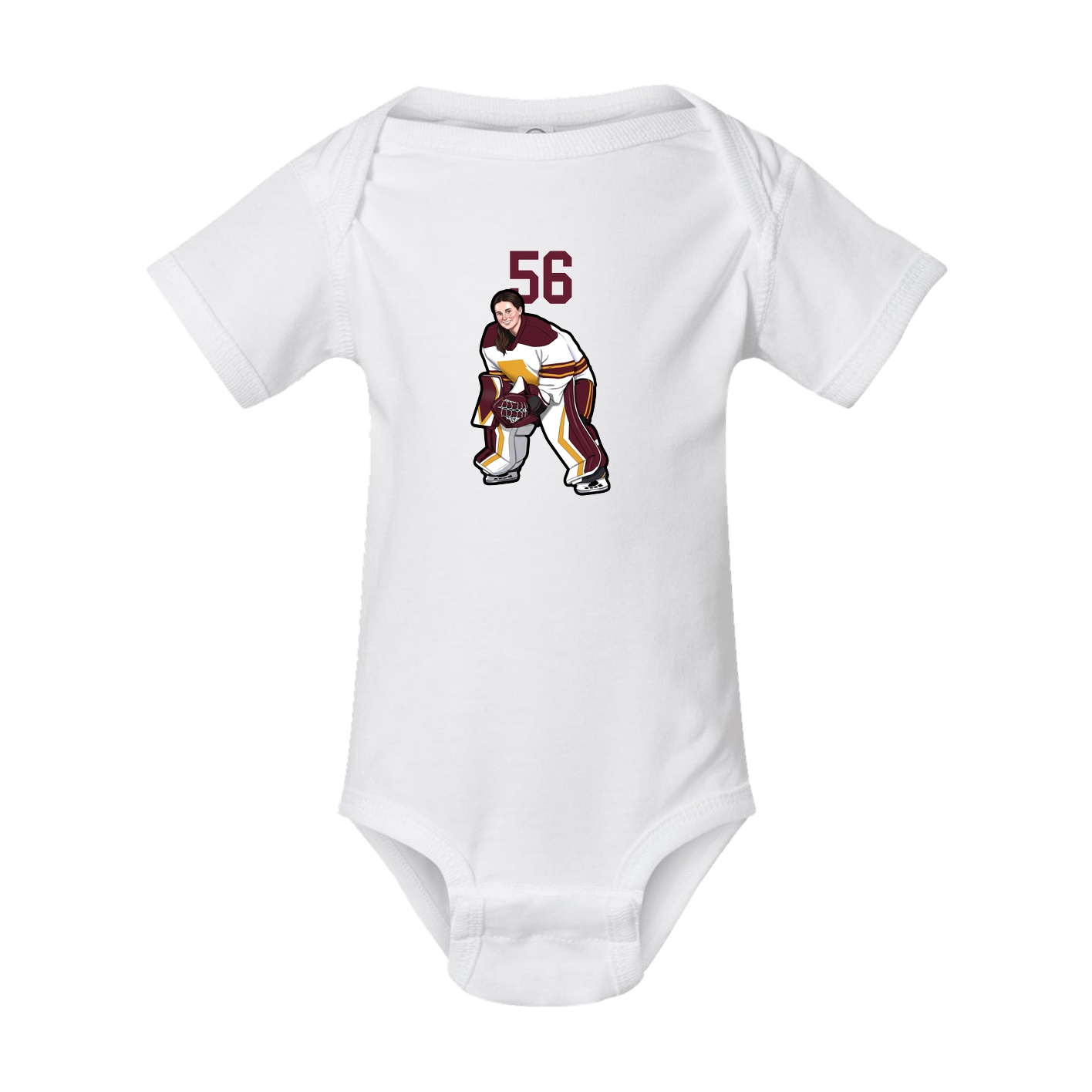 Baby Onesie — Number Top in White
