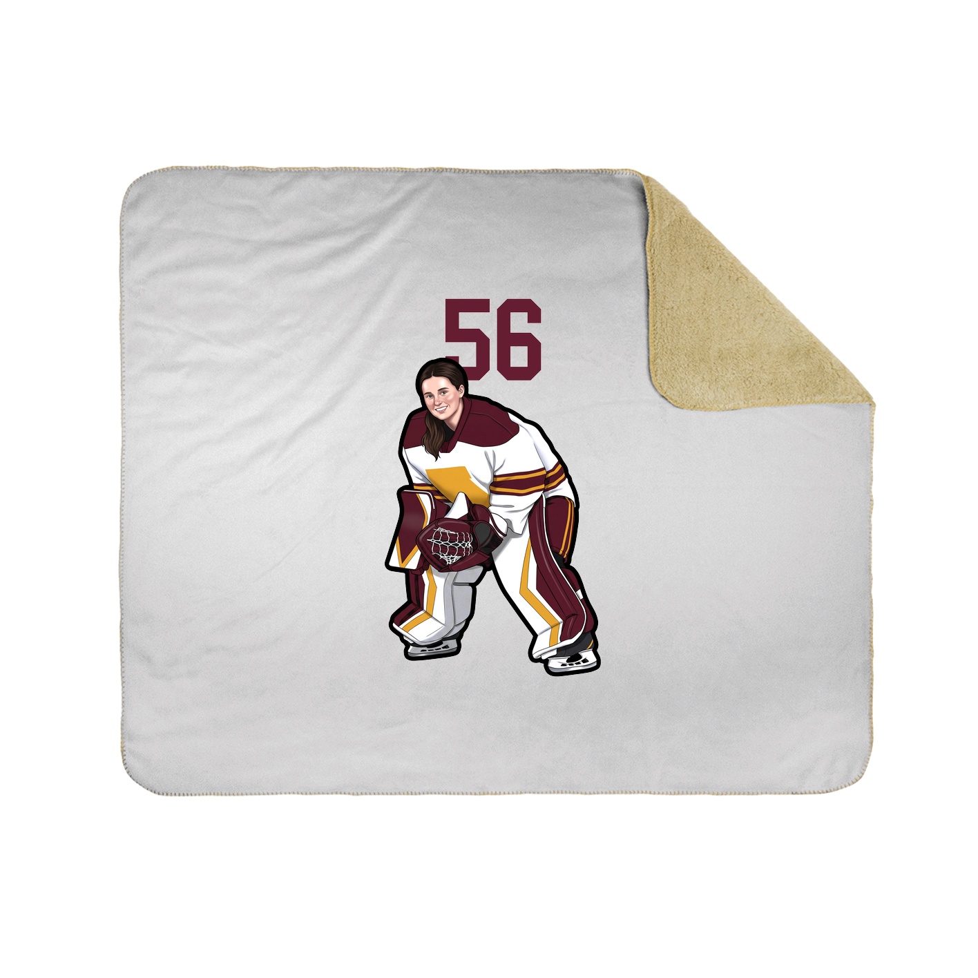 Throw Blanket — Number Top in White