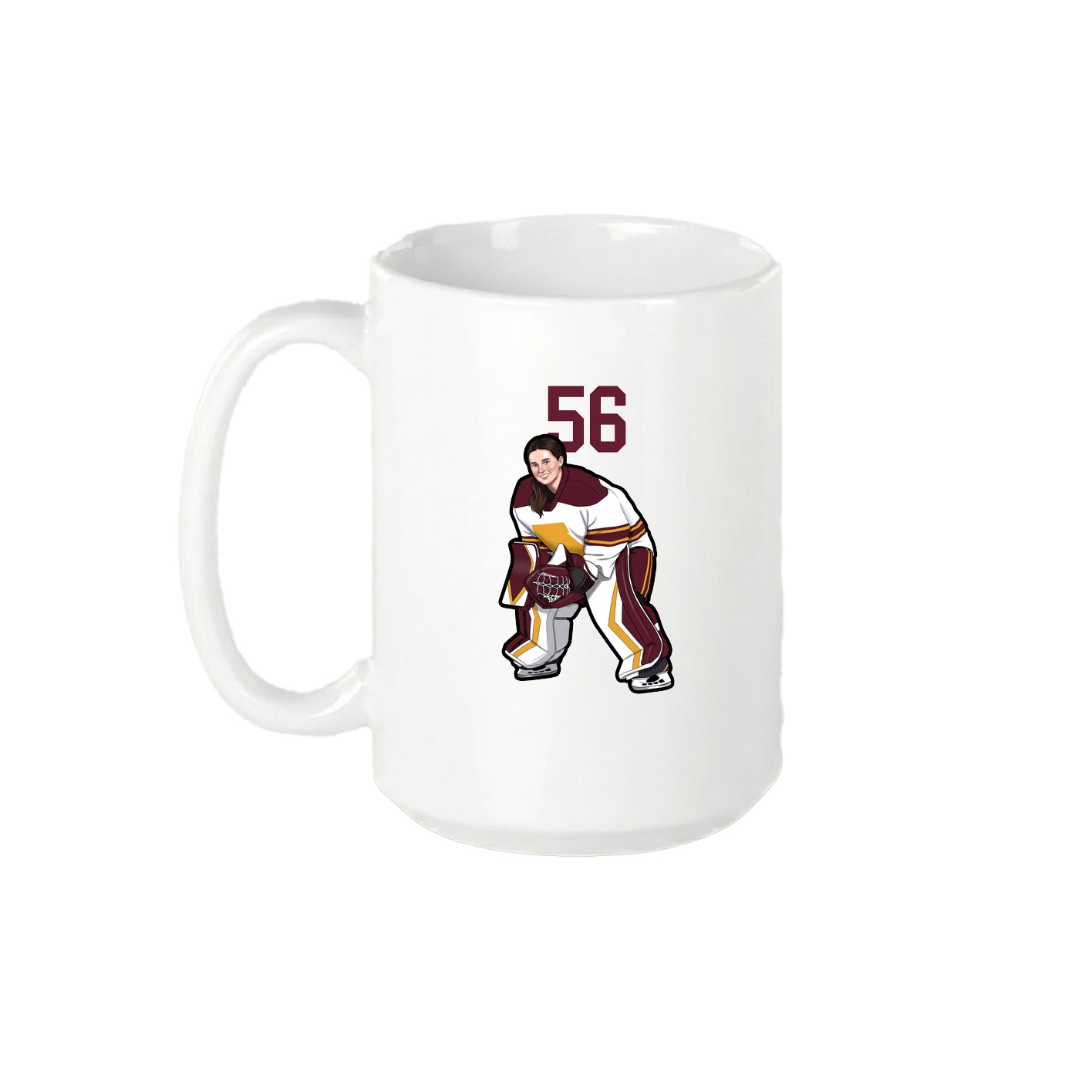 15oz Coffee Mug — Number Top in White