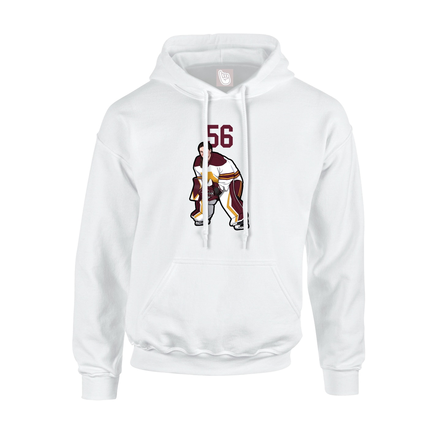 Hoodie — Number Top in White