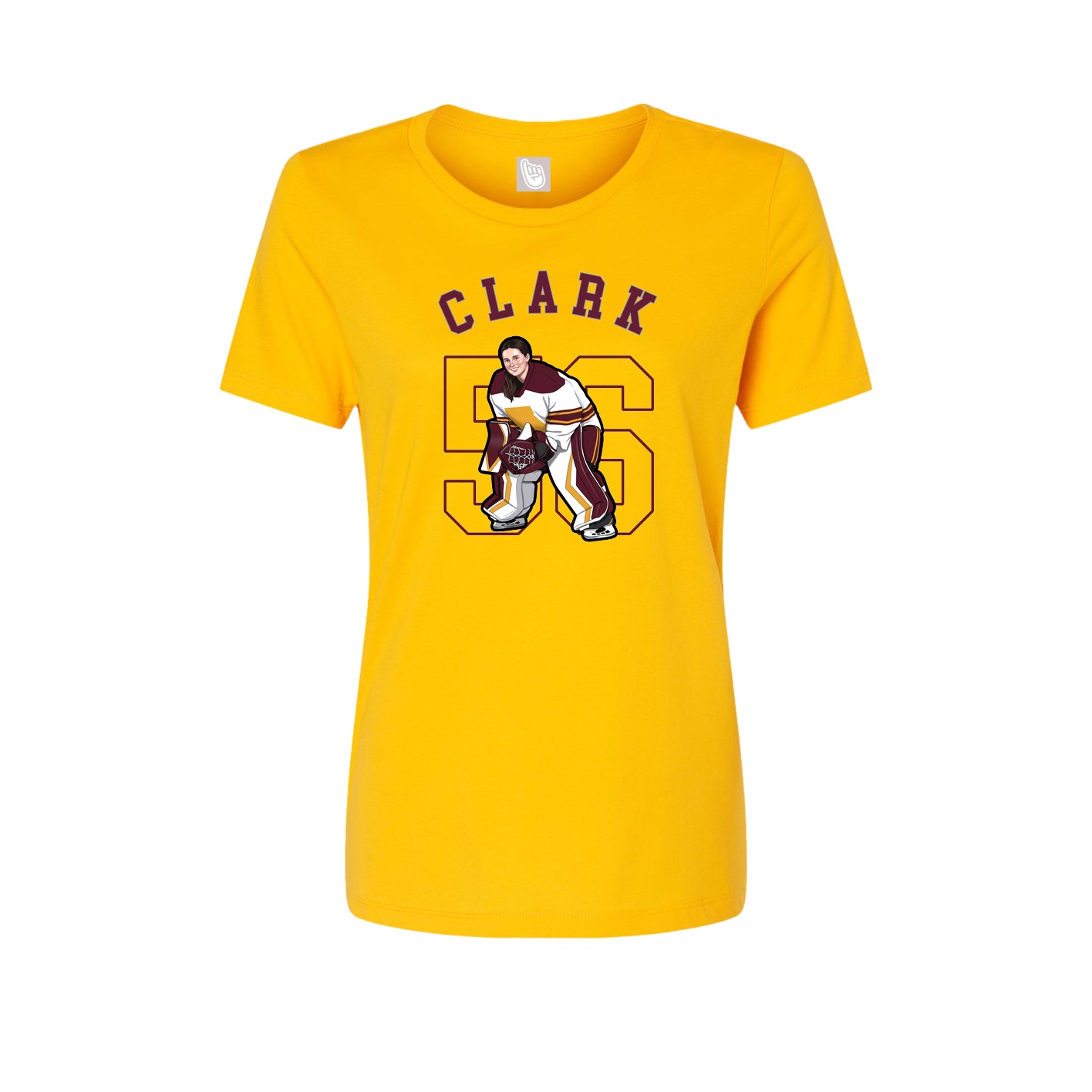 Fitted Women's Tee — Shirsey Arch in Gold