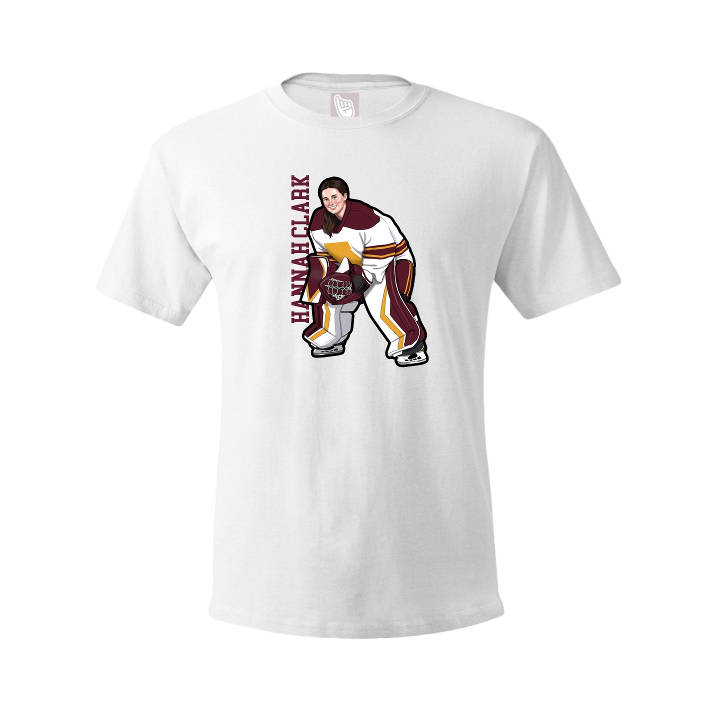 Youth Tee — Name Vertical in White