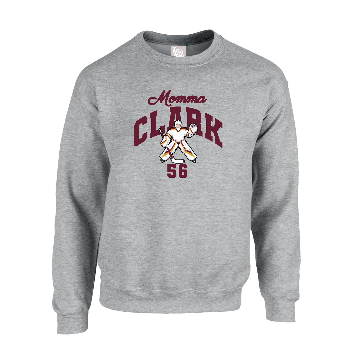 Fleece Crew — Mothers Day Arch in Grey