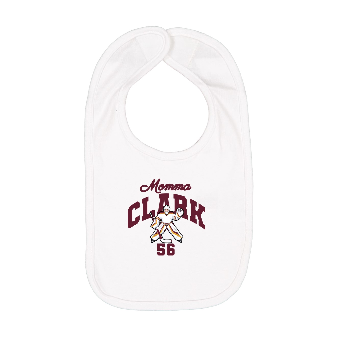 Infant Bib — Mothers Day Arch in White