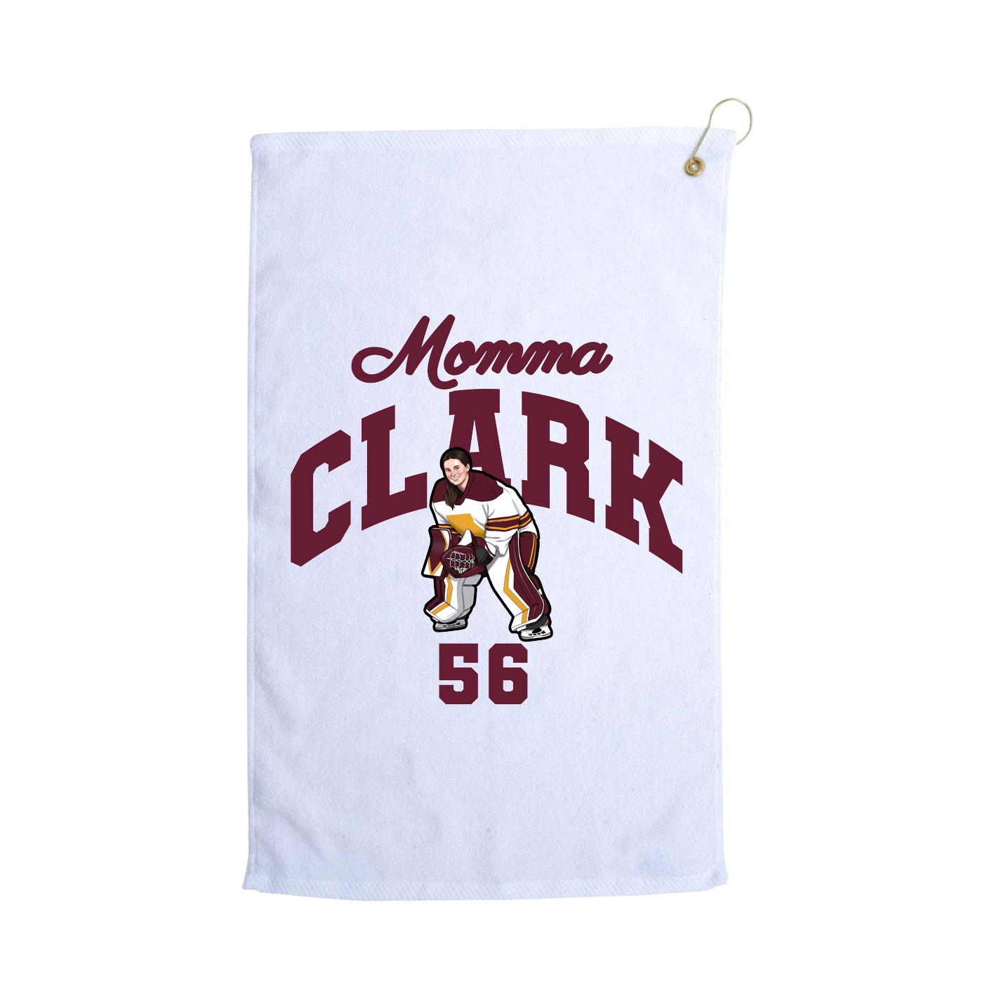 Golf Towel — Mothers Day Arch in White