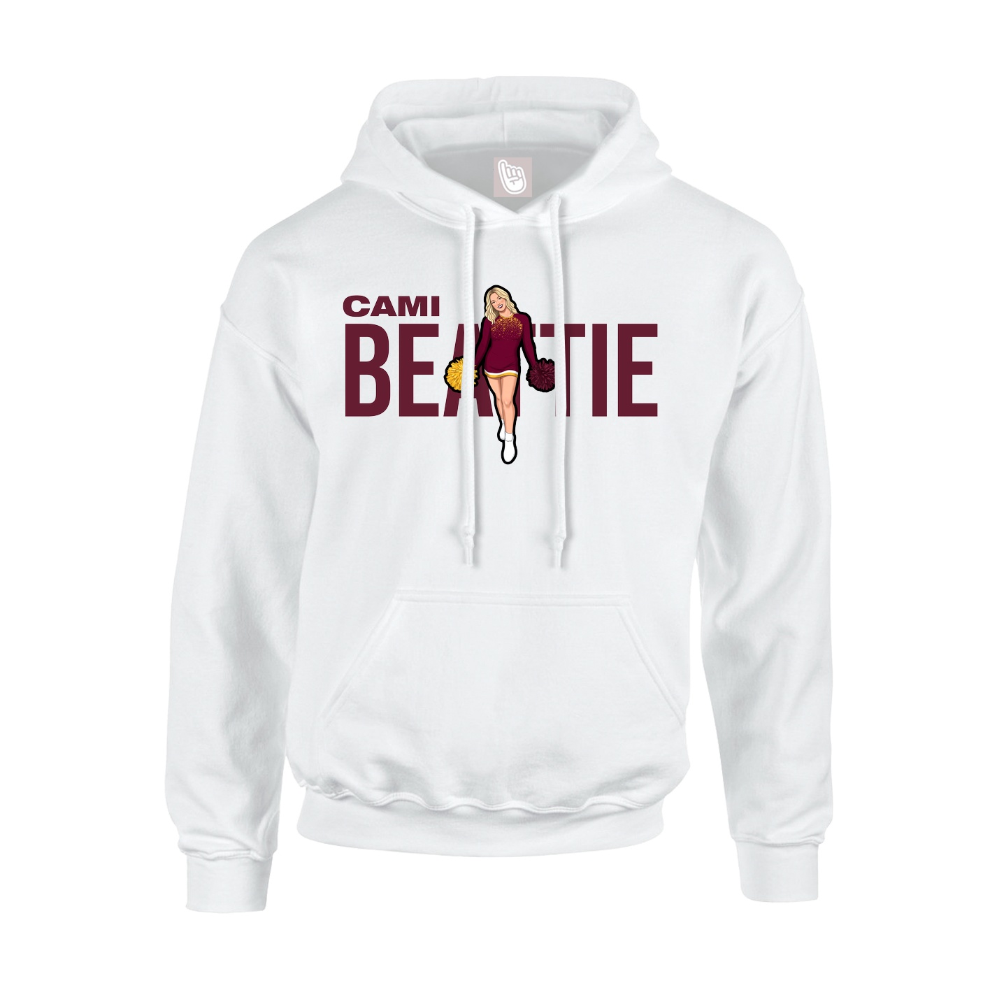 Youth Hoodie — Player Name in White