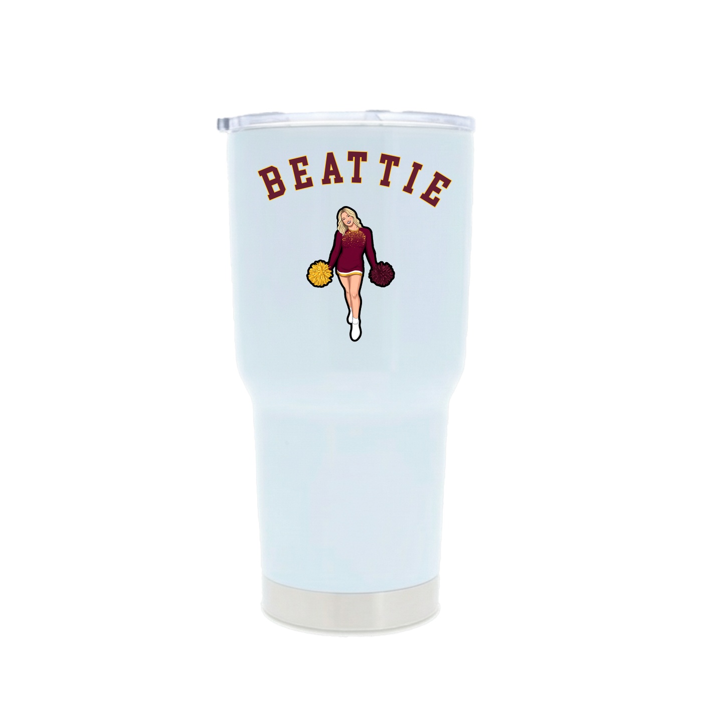 30oz Stainless Steel Tumbler — Shirsey Arch in White