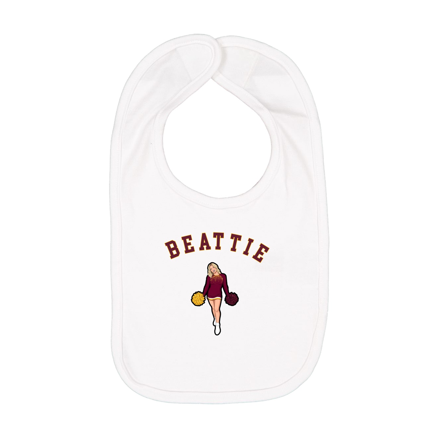 Infant Bib — Shirsey Arch in White
