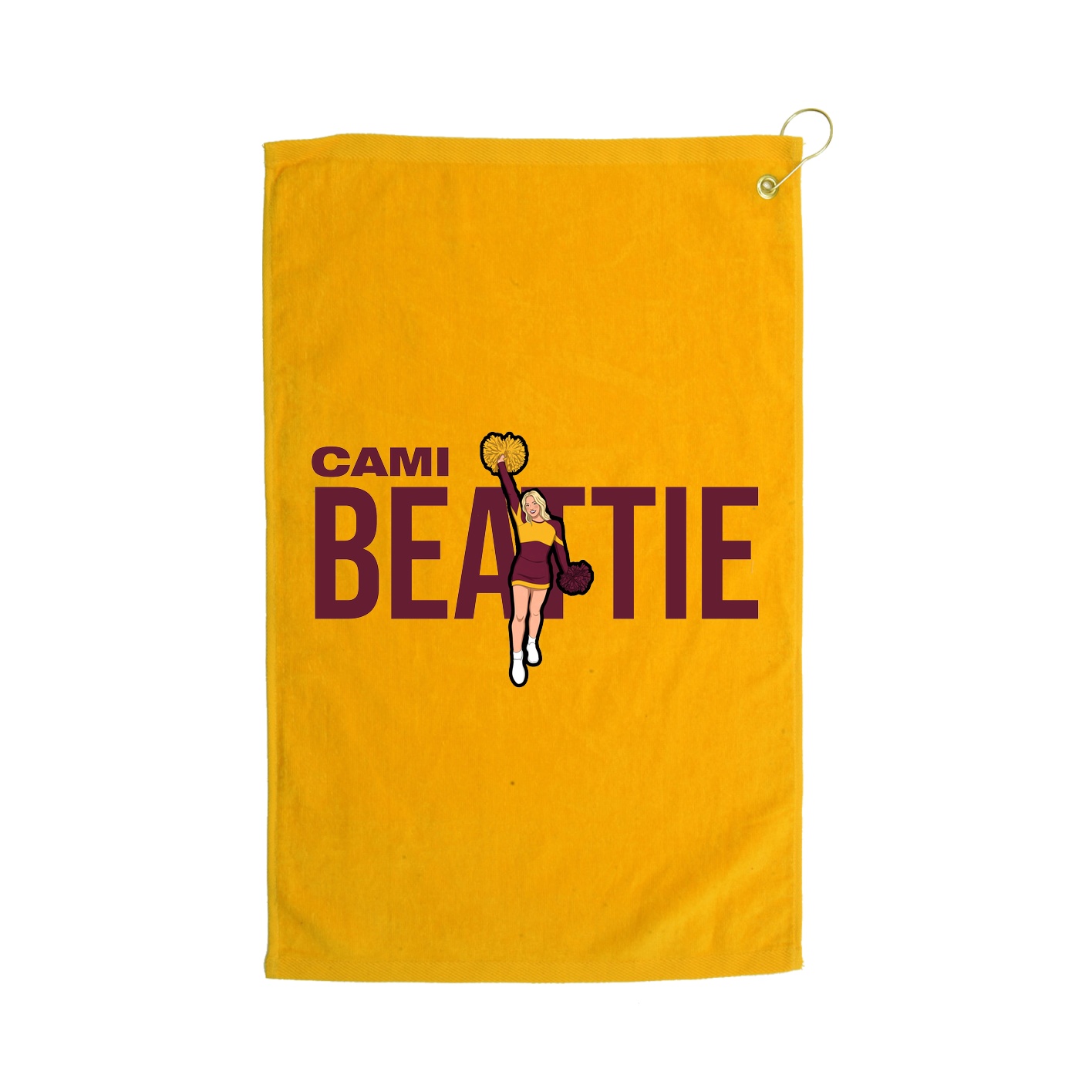 Golf Towel — Player Name in Gold