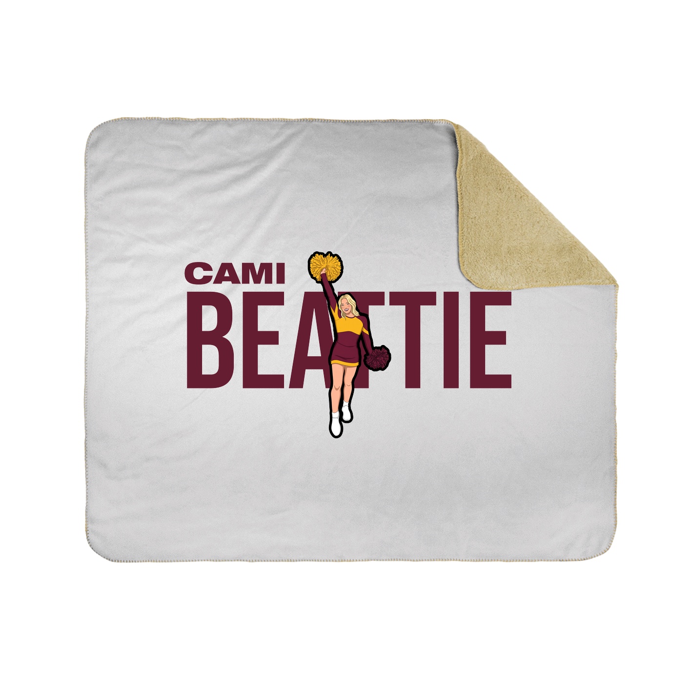 Throw Blanket — Player Name in White