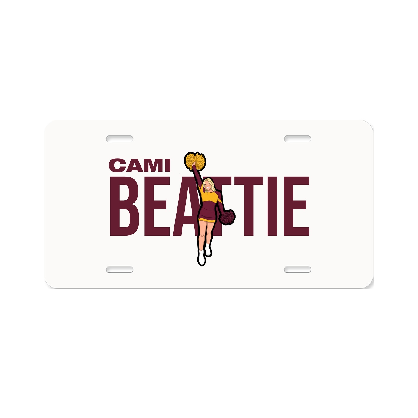 License Plate — Player Name in Classic