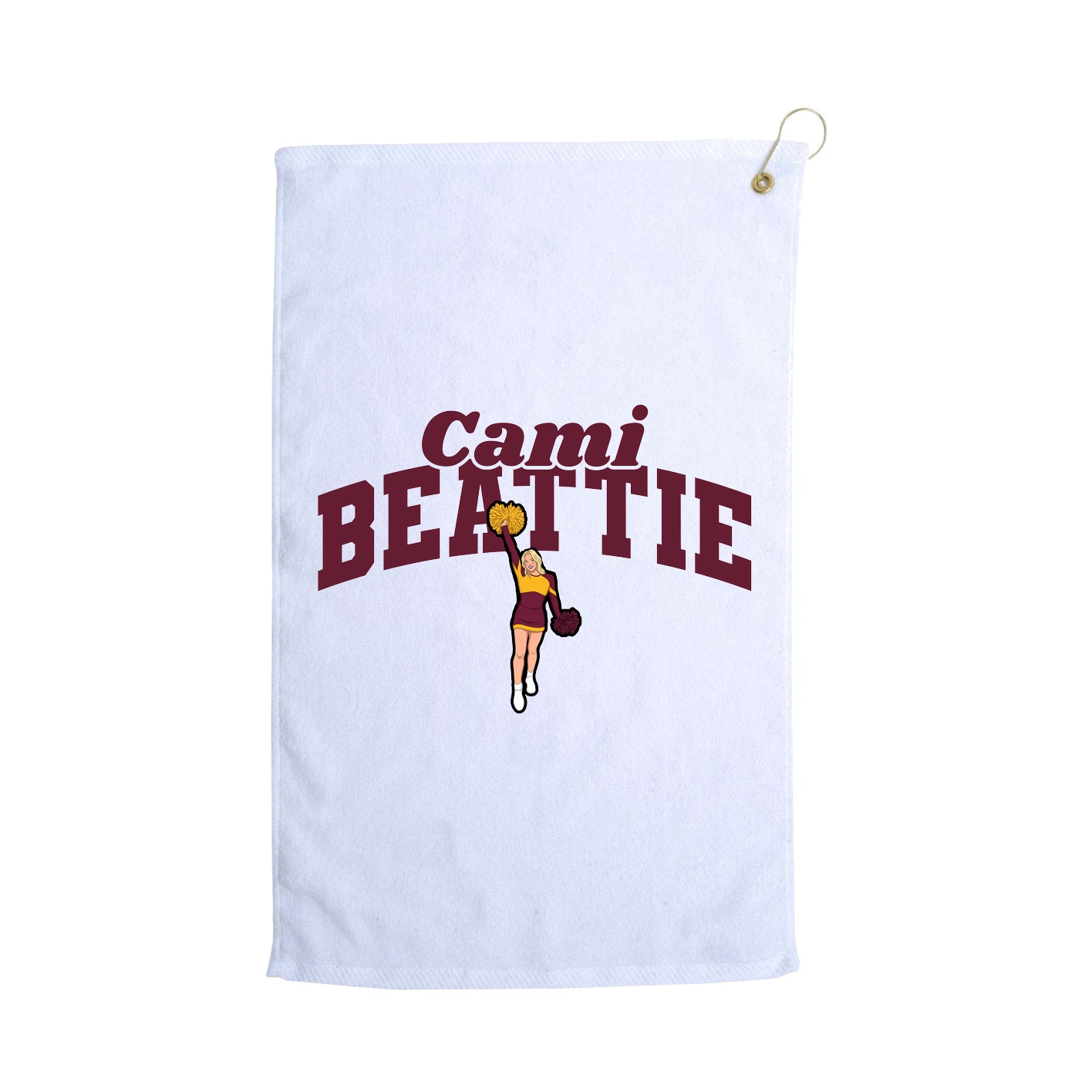 Golf Towel — Signature Arch in White