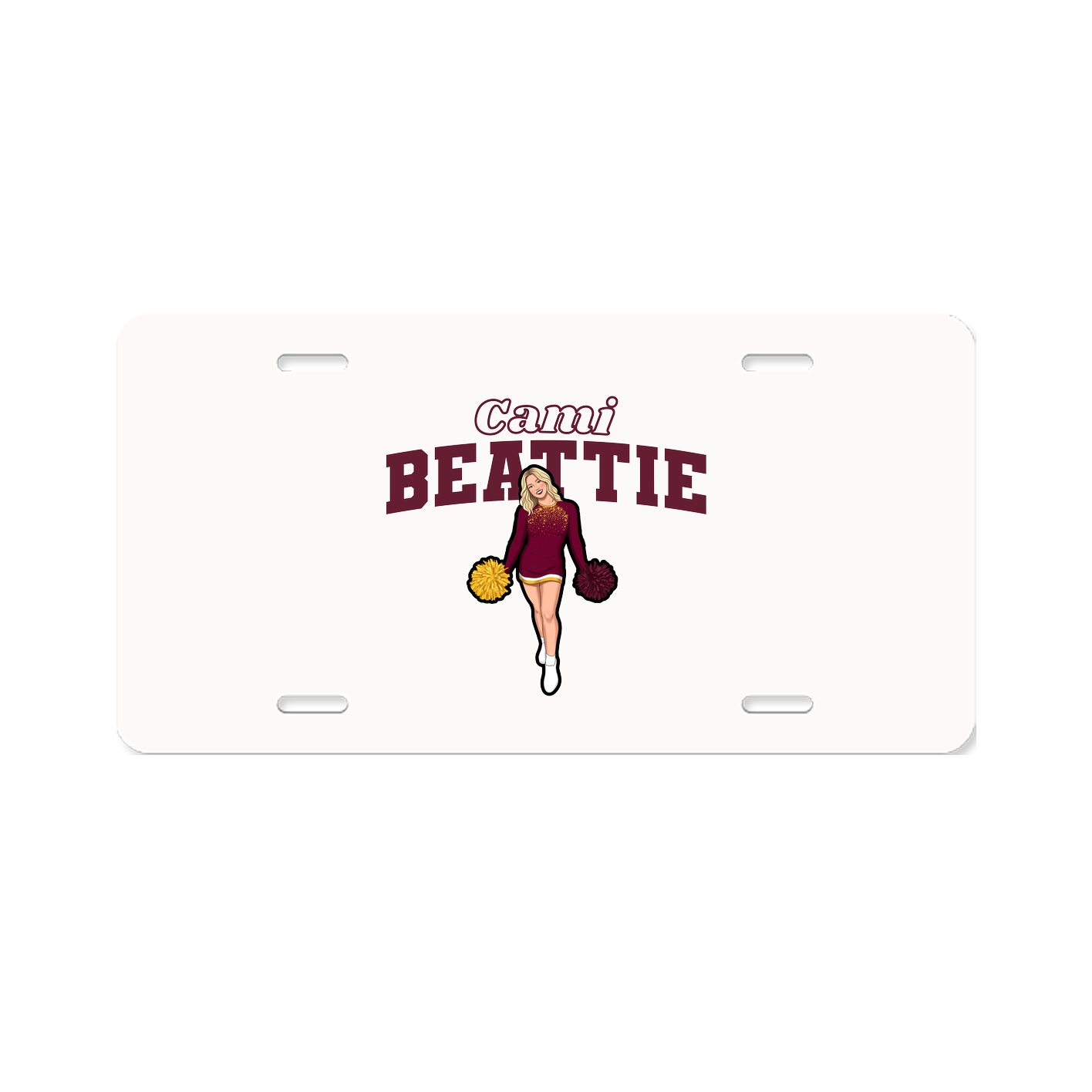 License Plate — Name Arch in Classic