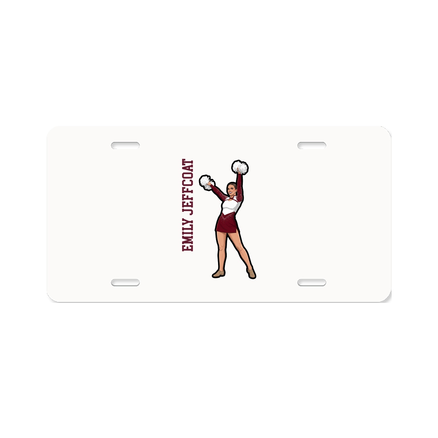 License Plate — Name Vertical in Classic
