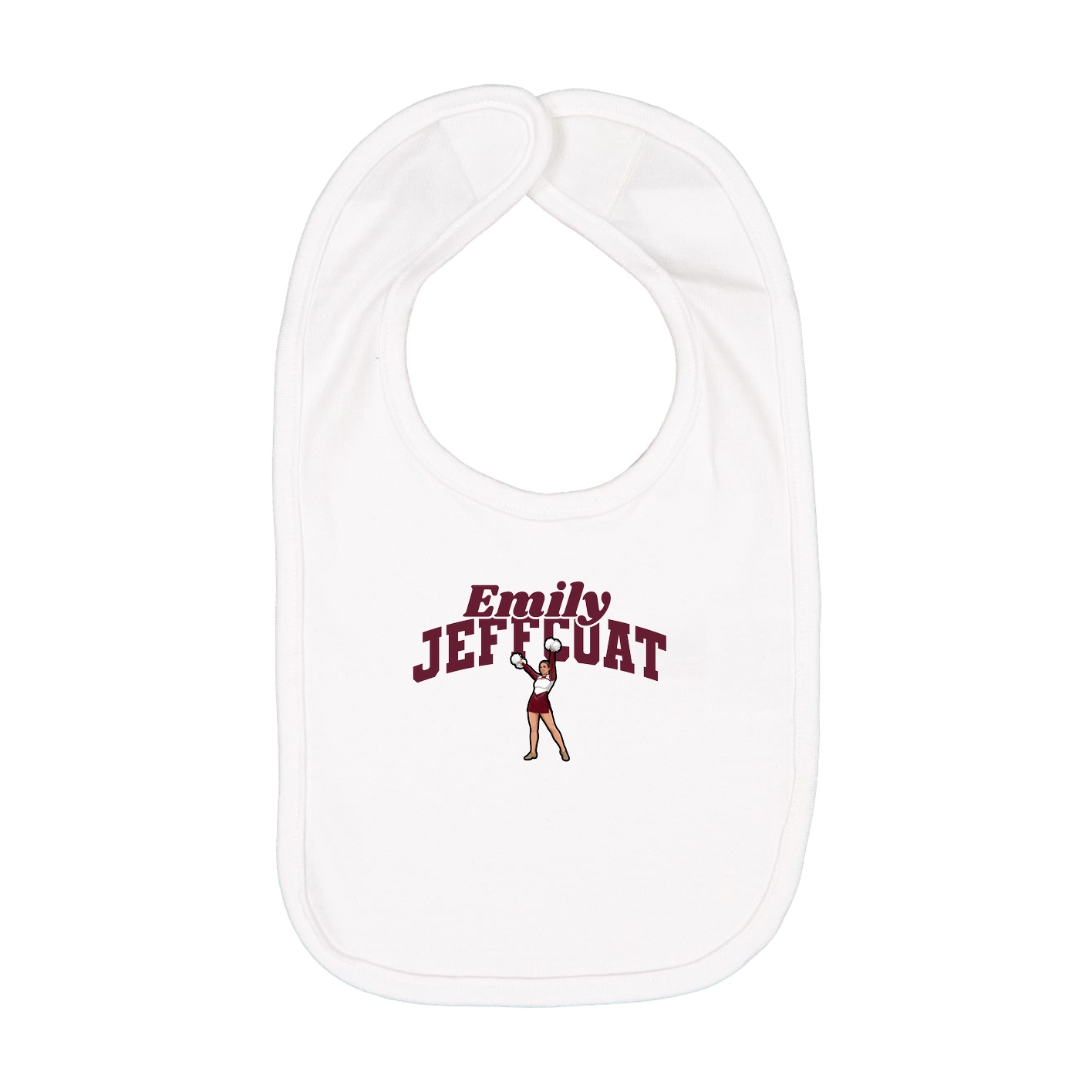Infant Bib — Signature Arch in White