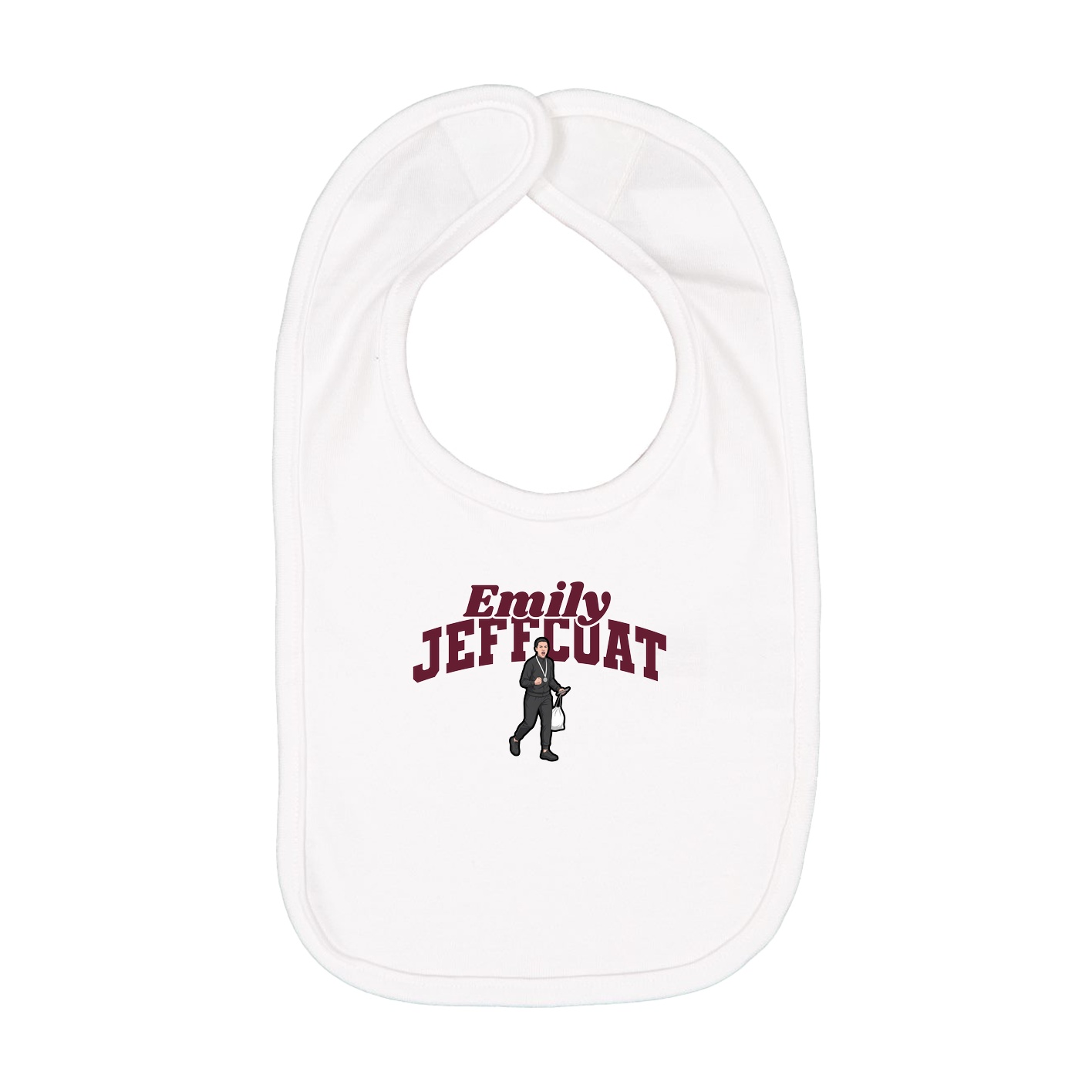 Infant Bib — Signature Arch in White