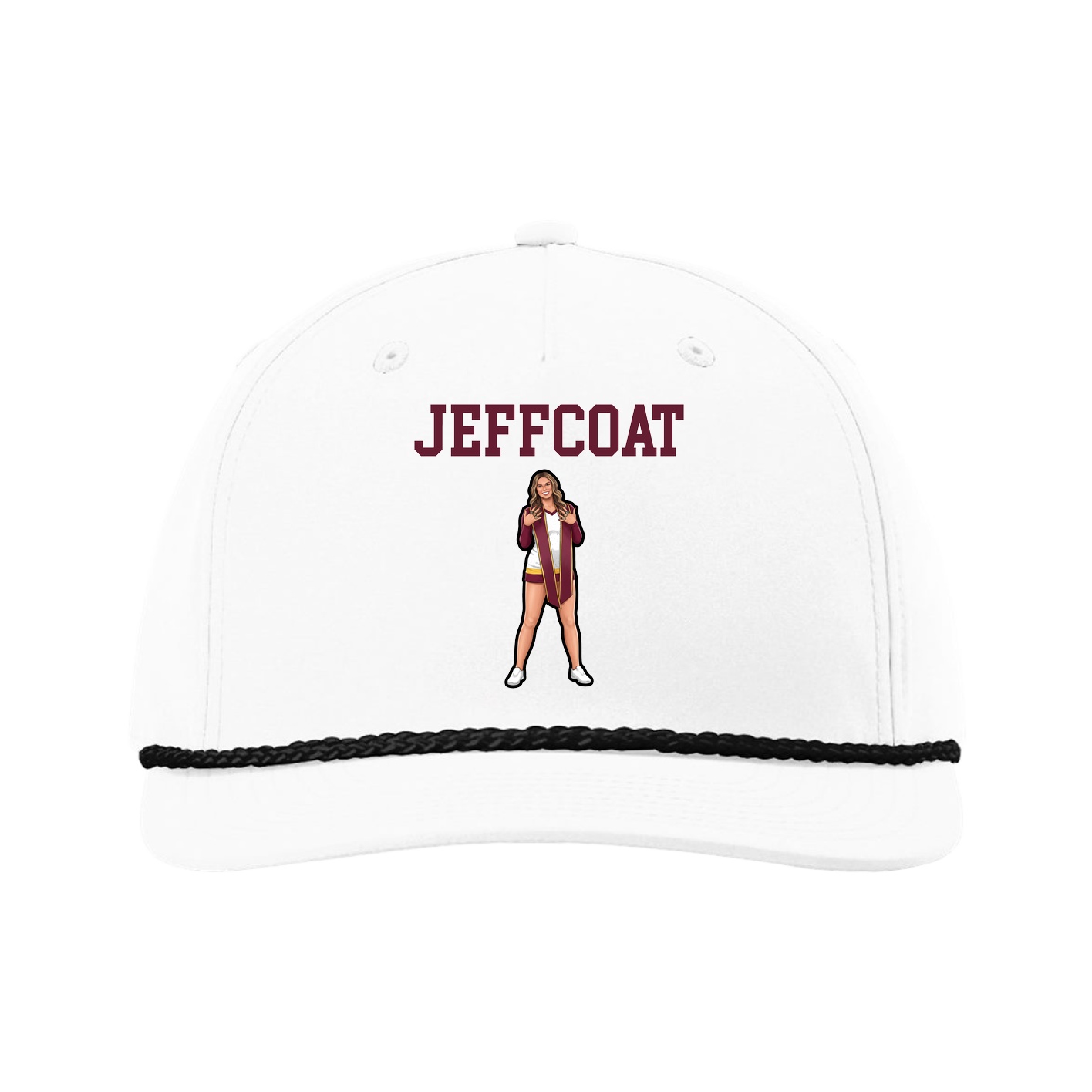 Five-Panel Classic Rope Cap — Shirsey in White