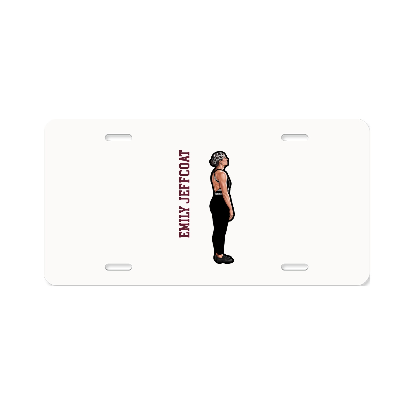 License Plate — Name Vertical in Classic