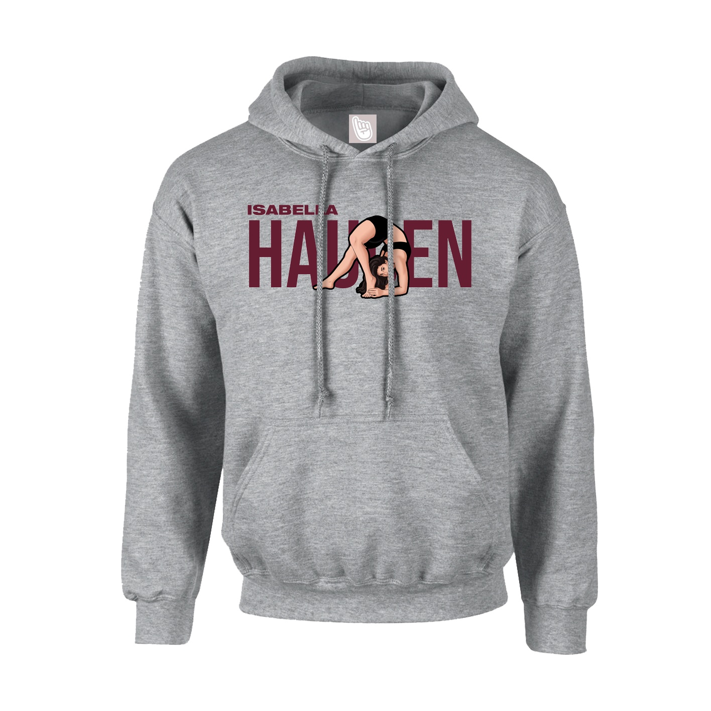 Youth Hoodie — Player Name in Grey
