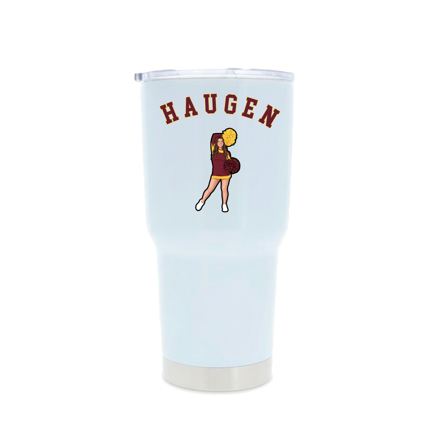 30oz Stainless Steel Tumbler — Shirsey Arch in White