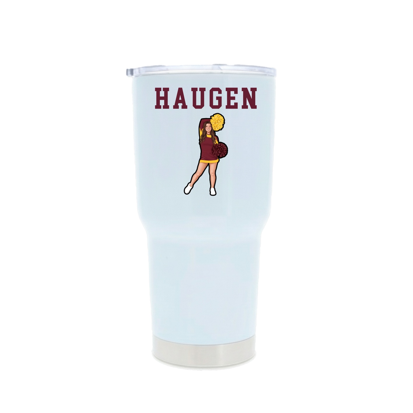 30oz Stainless Steel Tumbler — Shirsey in White