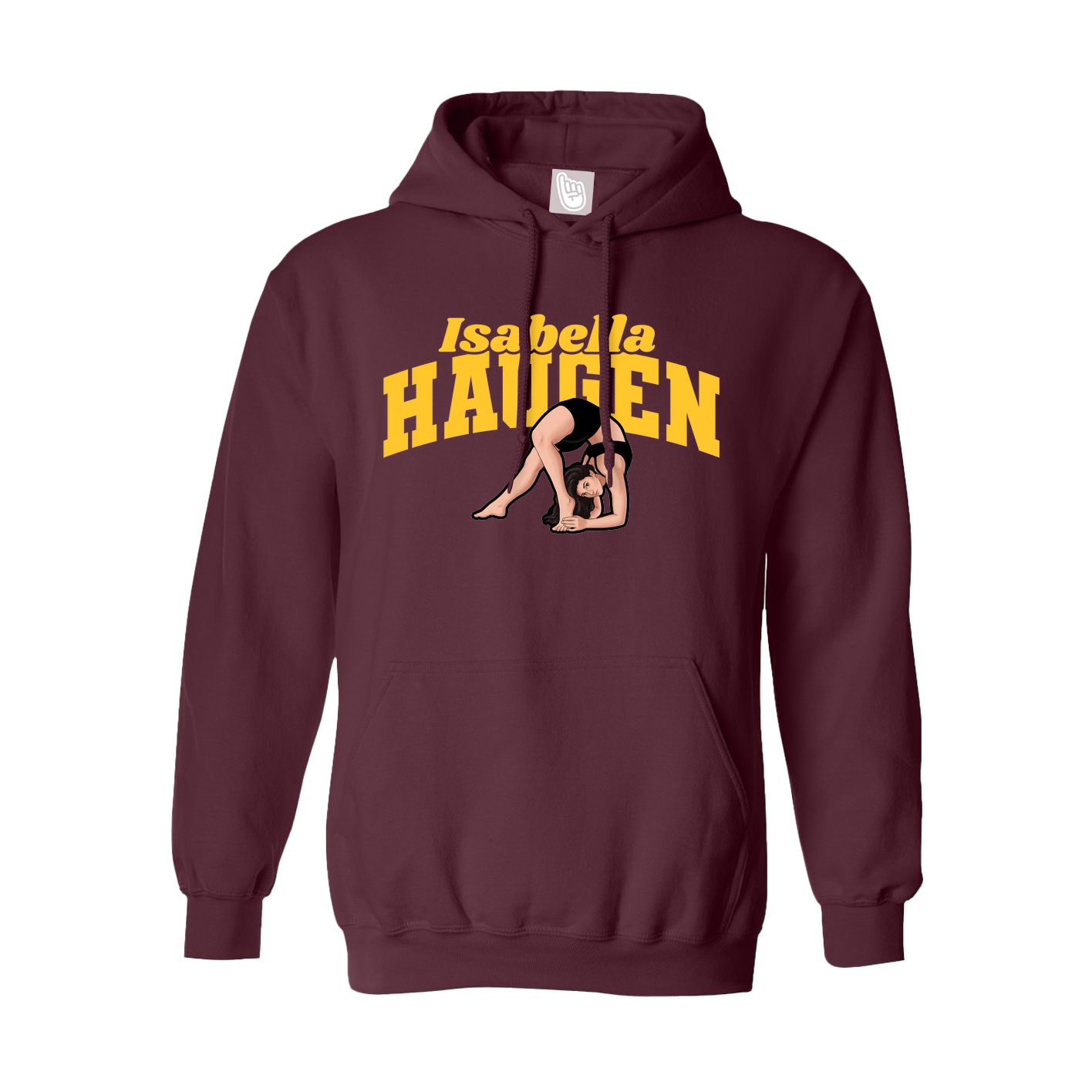 Youth Hoodie — Signature Arch in Maroon