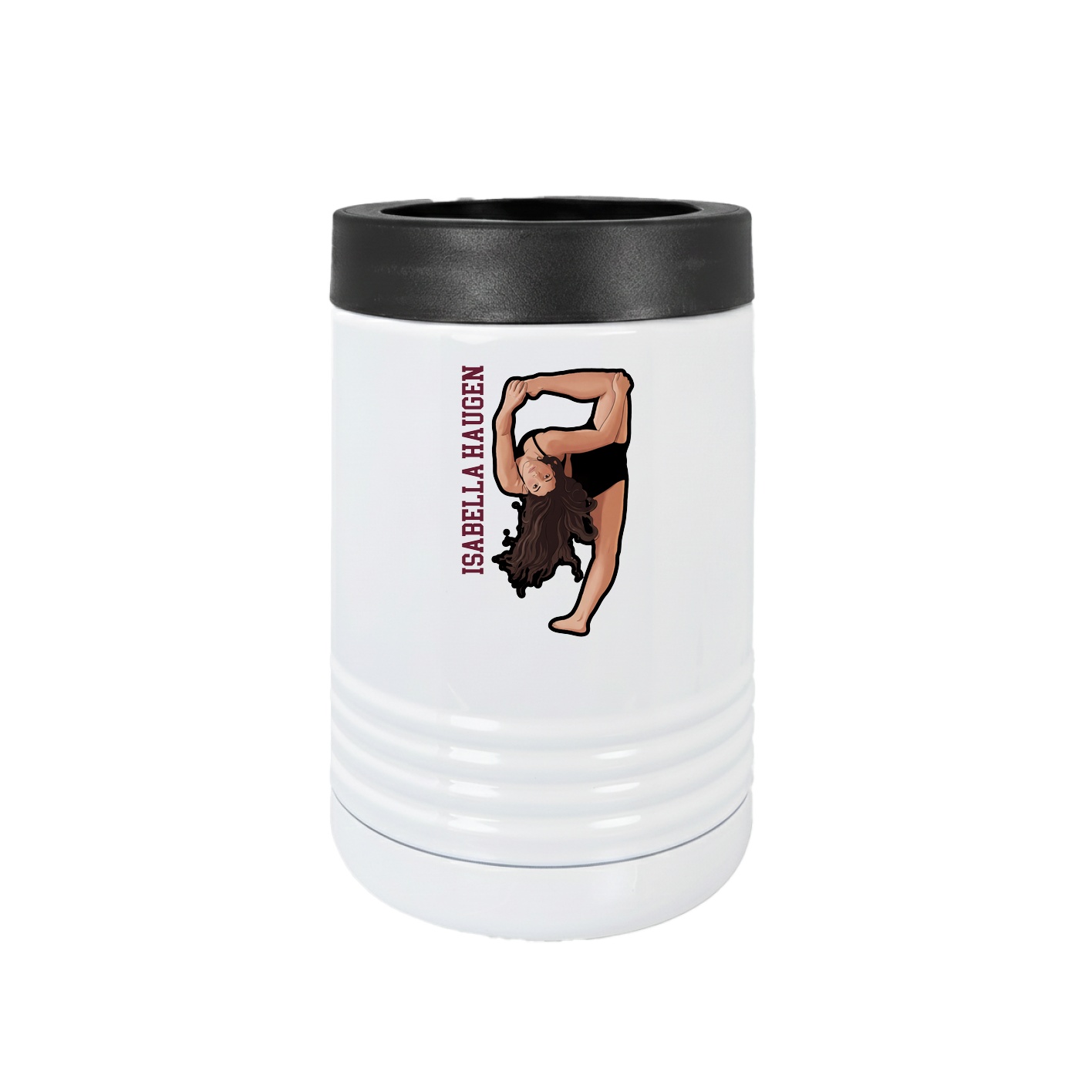 Beverage Holder — Name Vertical in White