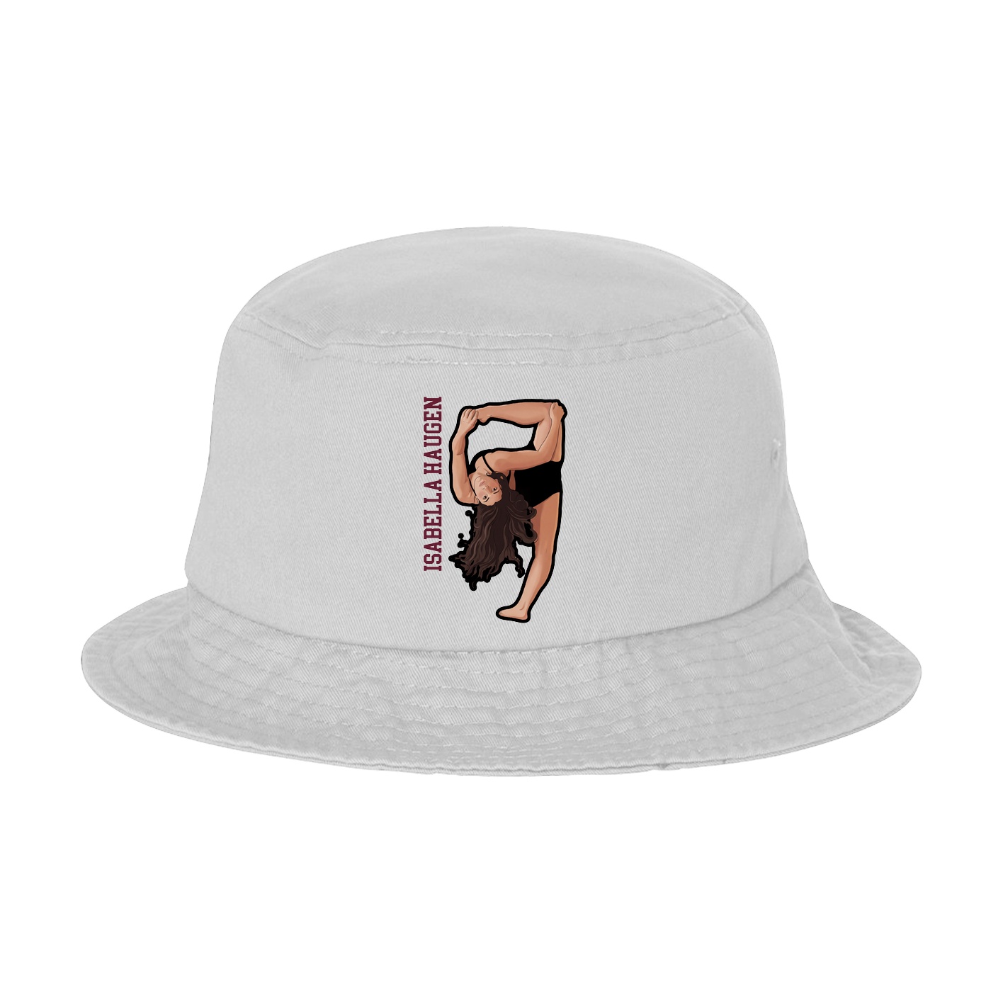 Bucket Cap — Name Vertical in White